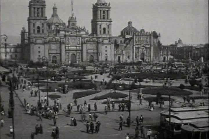 1910s, 1920s - Plaza de la Constitucion in Mexico City, Mexico.