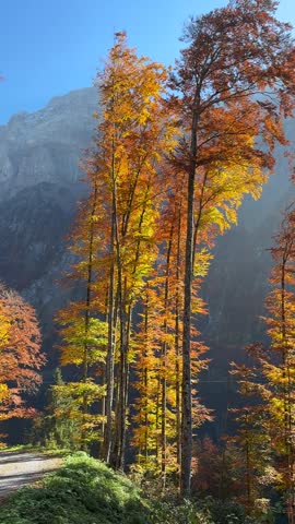 Walking in the Klöntalerse area in Glarus, Switzerland.