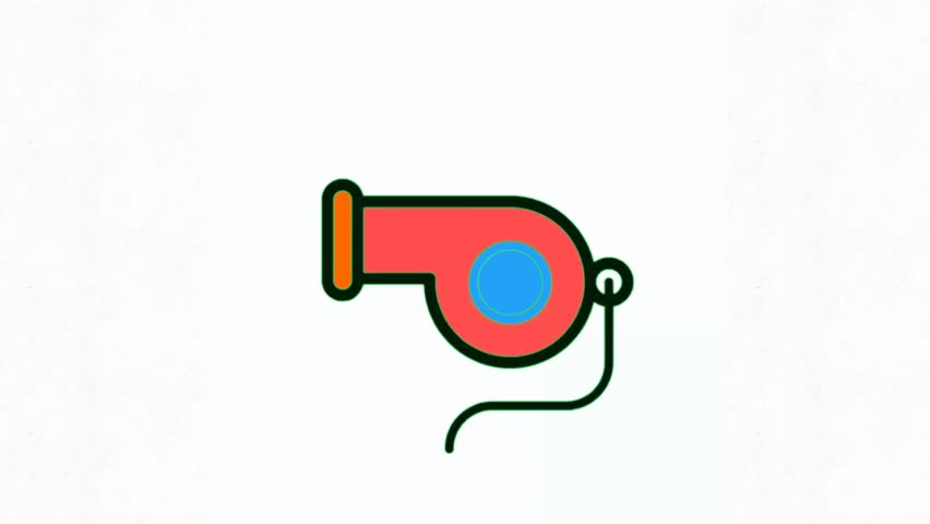 the whistle icon is red