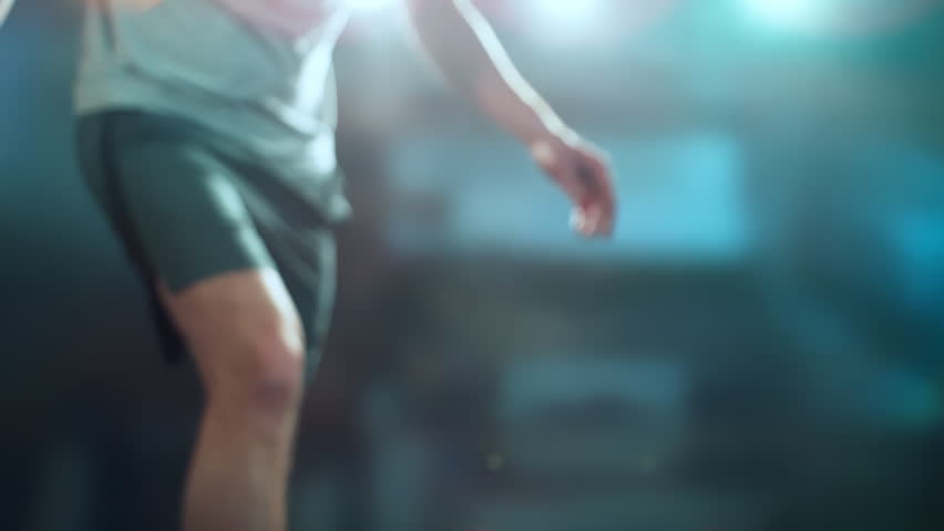 Cinematic Slow Motion of Padel Player Hitting a Ball at 1000fps.