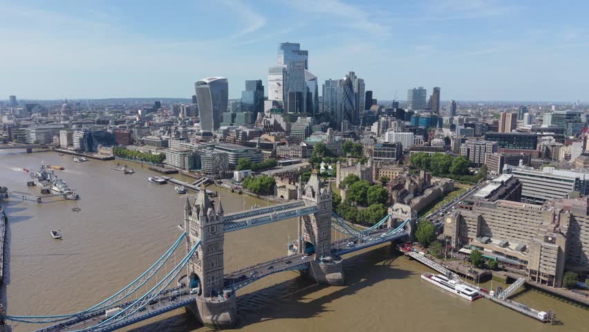 London Cityscape With Tower Bridge and River Thames View