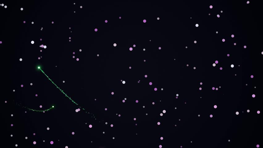 A dark night sky filled with countless twinkling stars and a vibrant shooting star leaving a colorful trail behind it.