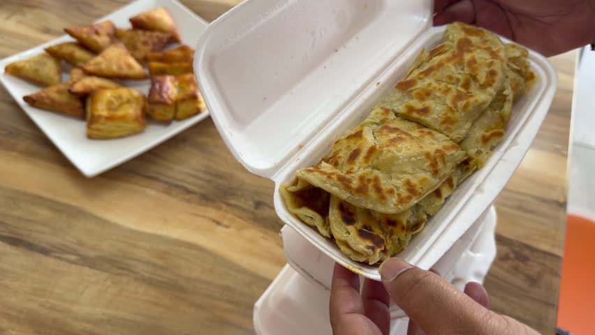 Street Food and savouries as a takeout in Cape Town, South Africa.