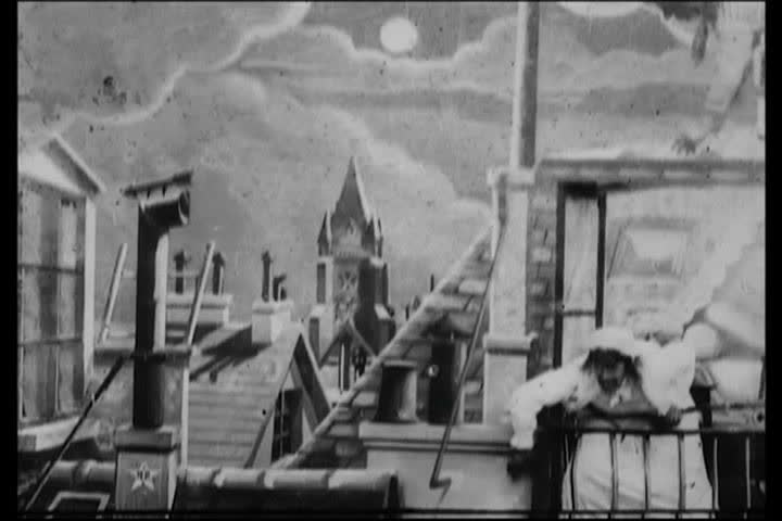1890s - A comic scene: On the Roof