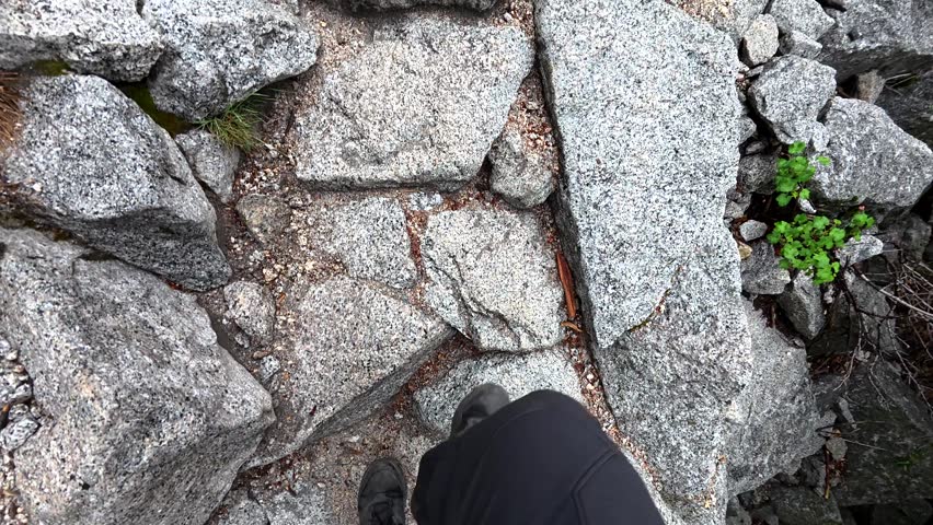 Point of view shot of a hiker
