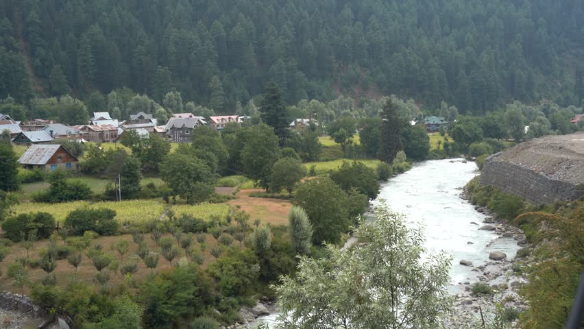 Mountains river in Himalayas, of Jammu and Kashmir, India.