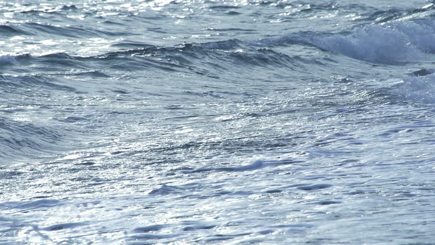The waves from the sea. Slow motion