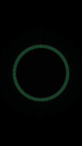Almost complete  glowing teal arc fills 90 percent of the ring. 2D neon circular meter with bright cyan counter approaching full.
