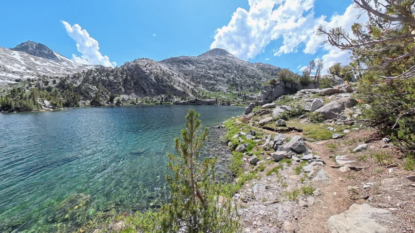 Angles of Hiking Along Rae Lake in Kings Canyon National Park