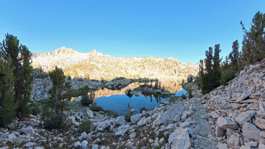 Calm Alpine Lake in Sixty Lakes Basin in Kings Canyon National Park