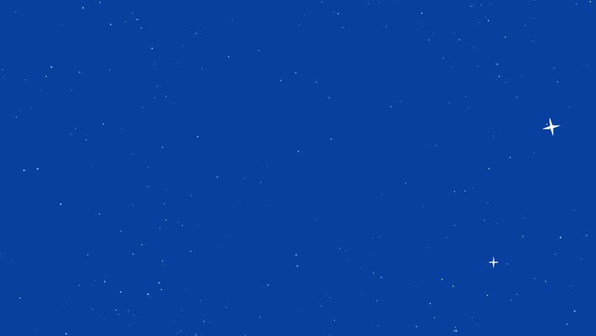 Animated beautiful blue night sky filled with stars and  twinkling stars creates a magical starry space background 