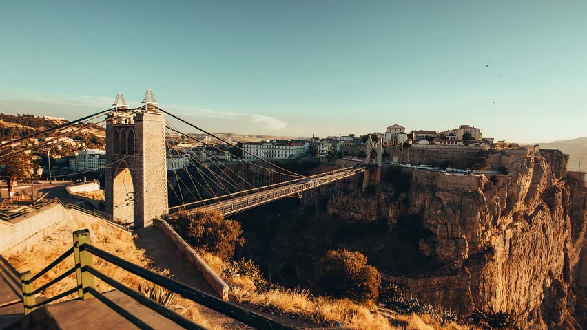 Vue aérienne de la ville de Constantine, l