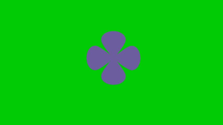 SSTKabstract flower shape element animation, design, geometric, pattern, art, futuristic, sticker, element, green background 