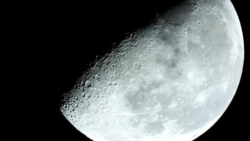 Detailed close-up of the moon showcasing its craters in high resolution
