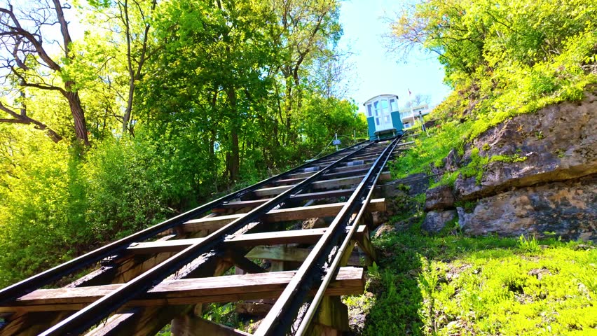 Historic Fenelon Place Elevator landmark and tourist attraction in Dubuque Iowa