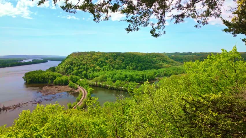 Mississippi River View From Fire Point Iowa