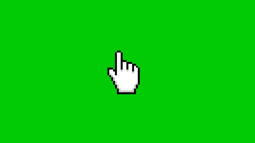 Pixel art animation, cursor click, sstktechnology, sstkBusiness, design, elements, green background 