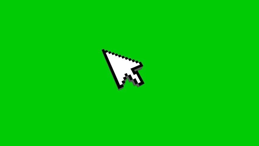 Pixel art animation, cursor click, sstktechnology, sstkBusiness, design, elements, green background 