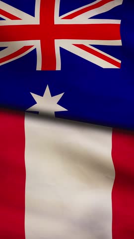 Australia and Peru flag vertical