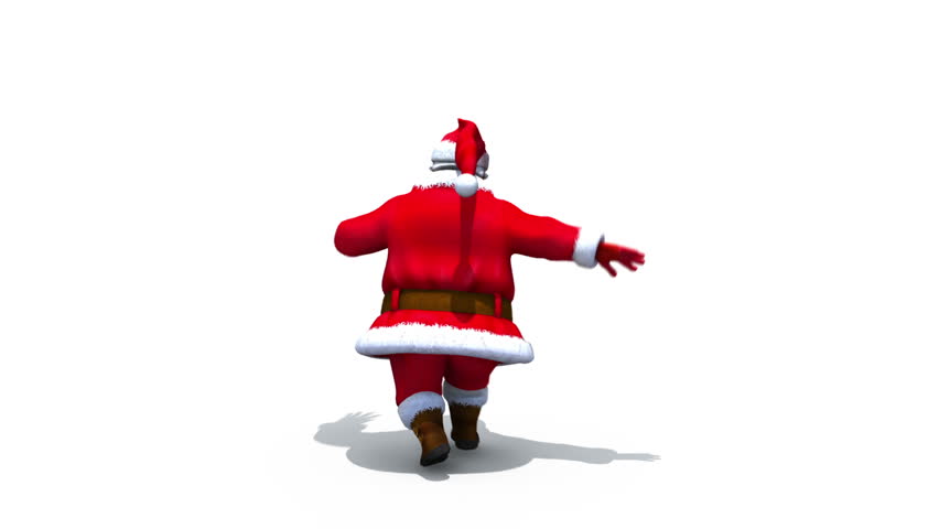 Santa clicks heels - loop - alpha matte