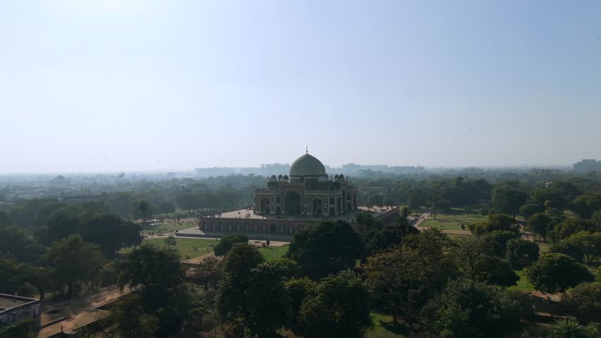 An aerial shot of Humayun