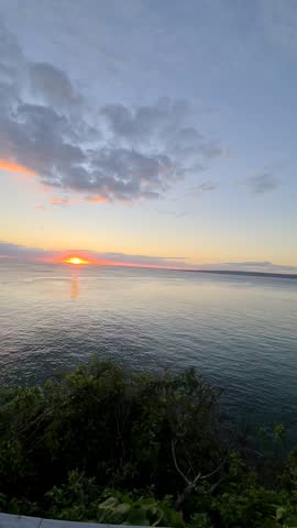 sunset view by the ocean