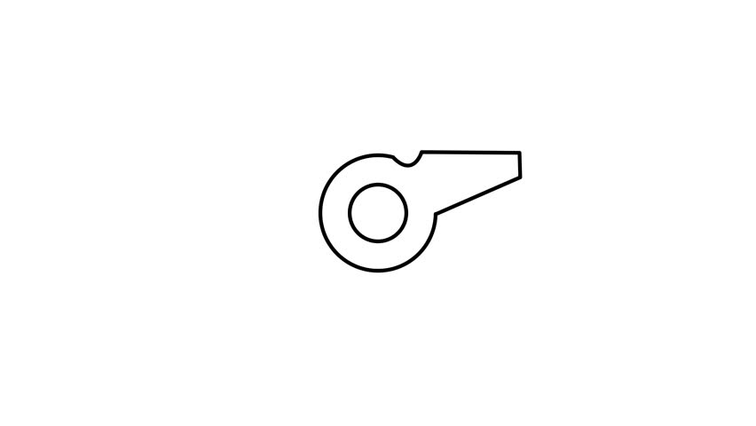 animation icon Simple Whistle Icon on White Background.transparent background