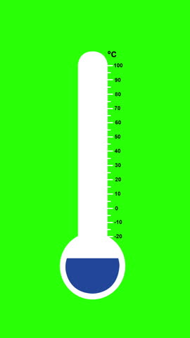 Thermometer Vector Icon Illustration Showing Hot and Cold Temperature Measurement Scale in Celsius and Fahrenheit for Weather and Climate Use
