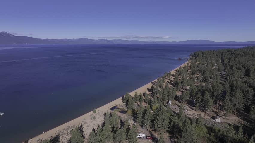 Aerial view of natural landscape of Lake Tahoe in California US