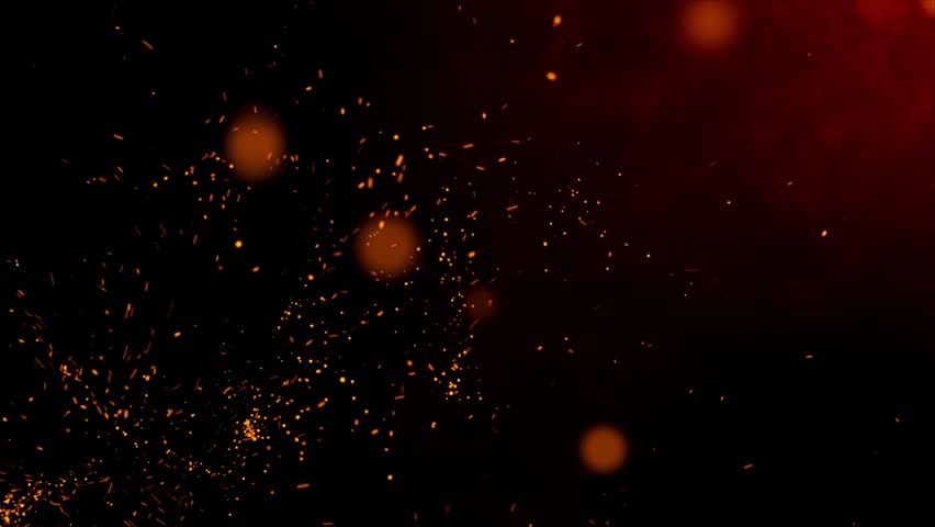 Cinematic Fire Sparks and Orange Ember Particles Background Seamless Loop VJ Overlay Ultra HD 4K