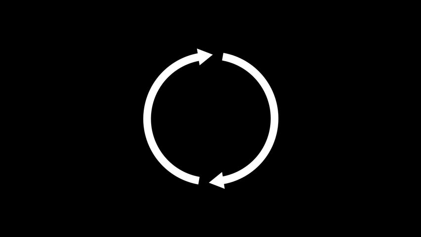 Countdown timer clock showing 8 hours left with white circle and arrows on black background.