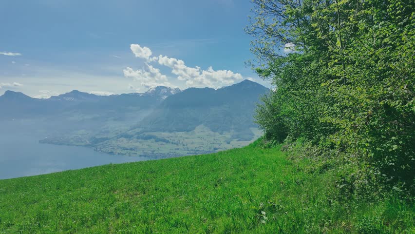 Beautiful scenery of Lake Lucerne in Switzerland