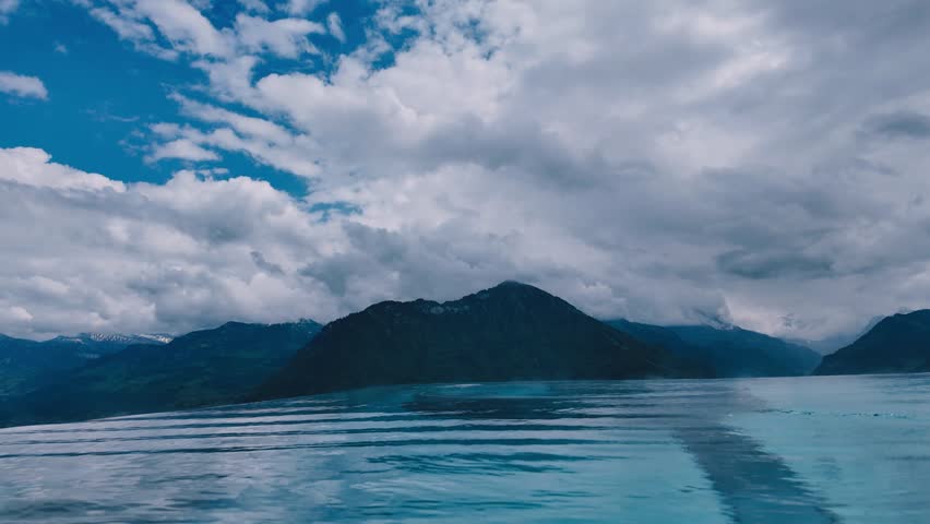 Beautiful scenery of Lake Lucerne in Switzerland