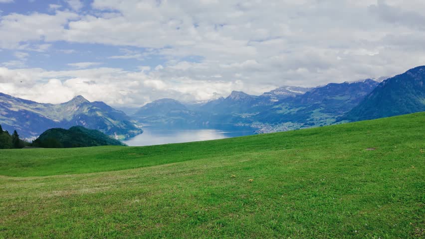 Beautiful scenery of Lake Lucerne in Switzerland