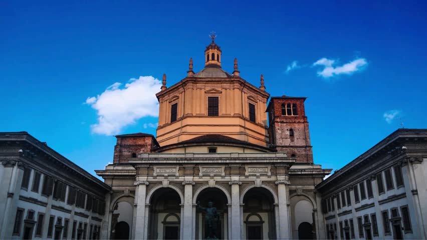 The Basilica of San Lorenzo Maggiore is a roman catholic church in Milan city in Lombardy region of northern Italy Basilica of San Lorenzo alle Colonne in Milan, Italy