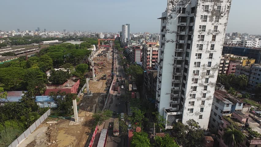 Cinematic 4k Drone View of Dhaka, Bangladesh