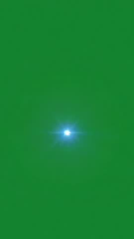 A bright blue-white Kamehameha-style energy beam charging and firing forward on a clean green background.