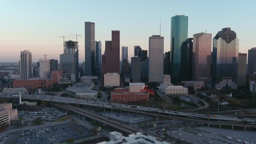 Dynamic aerial footage showcases Houston