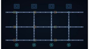 Digital network grid interface with animated data animation - Powered by Shutterstock - Get 15% off with code: PIKWIZARD15