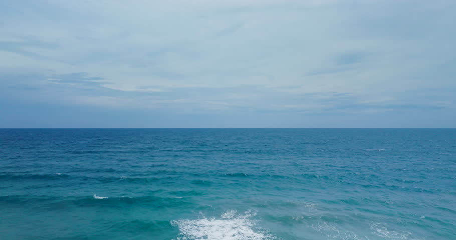 Aerial drone scene of seascape sky sea horizon. Record with Dog file 5.2K and Down resolution form 5.2K to DCI4K 50fps ProRes422.