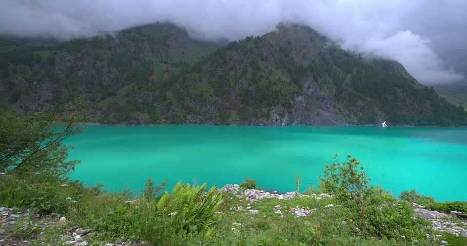 Fantastic spring landscape on the Horse lake