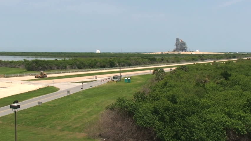 Shot of the Space Shuttle Launch area at the Kennedy Space Center