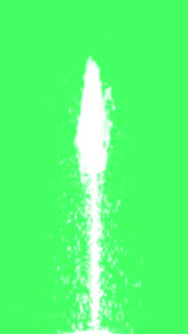 Realistic White Water Fountain Jet Shooting Upward Loop — Vertical Green Screen VFX Overlay