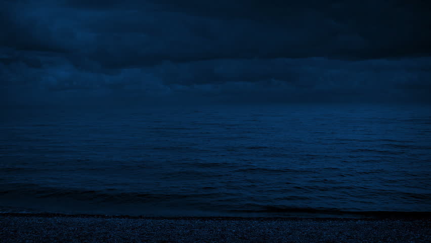 Beach Shore Landscape Late At Night