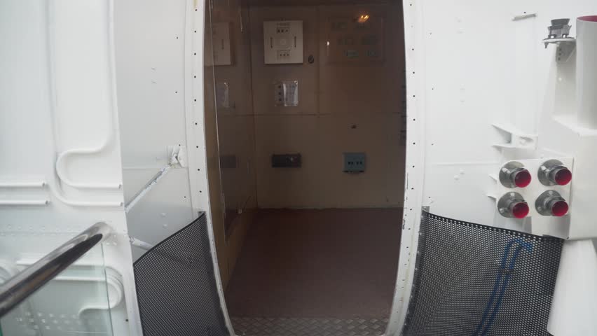 Museum exhibit dedicated to the Mir space station, a symbol of human space exploration and orbital research. Detailed aerospace structure demonstrating advanced engineering, scientific progress, and