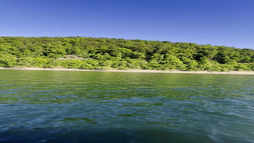 A boat ride on the lake. View from the boat.