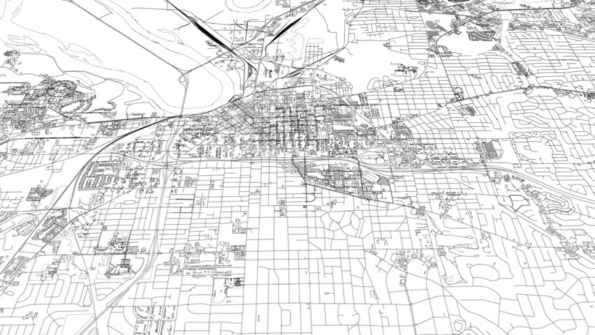 3D looped animation of city - Montgomery Alabama, USA