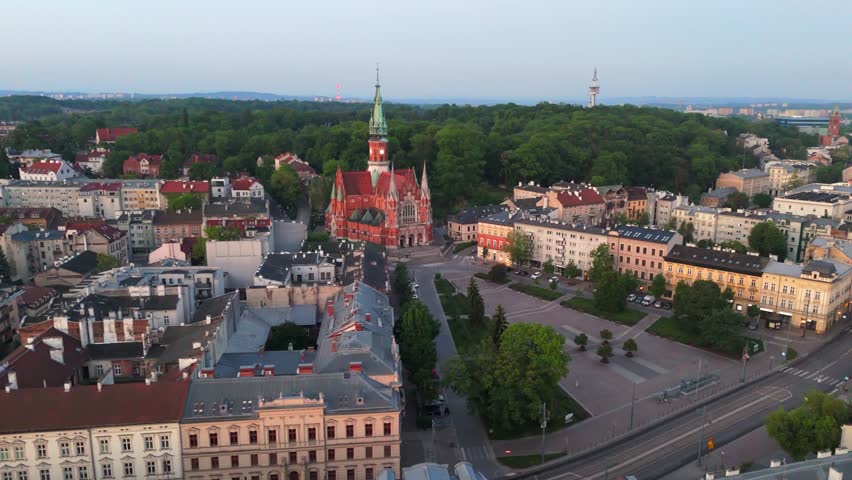 An aerial flyover of St. Joseph
