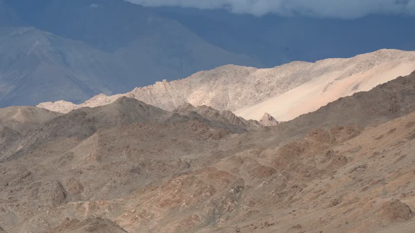 Beautiful landscape between Khardung La pass to Diskit, Ladakh, India