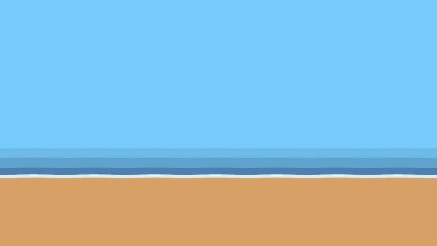 Illustration of a brown suitcase on sandy beach with palm leaves and ocean view under a travel-themed banner.